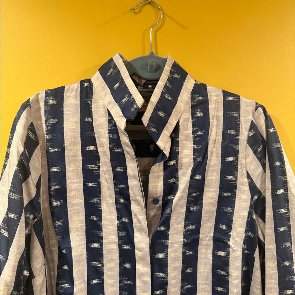 Tuckernuck Navy and White Striped Midi Dress - Picture 3 of 6